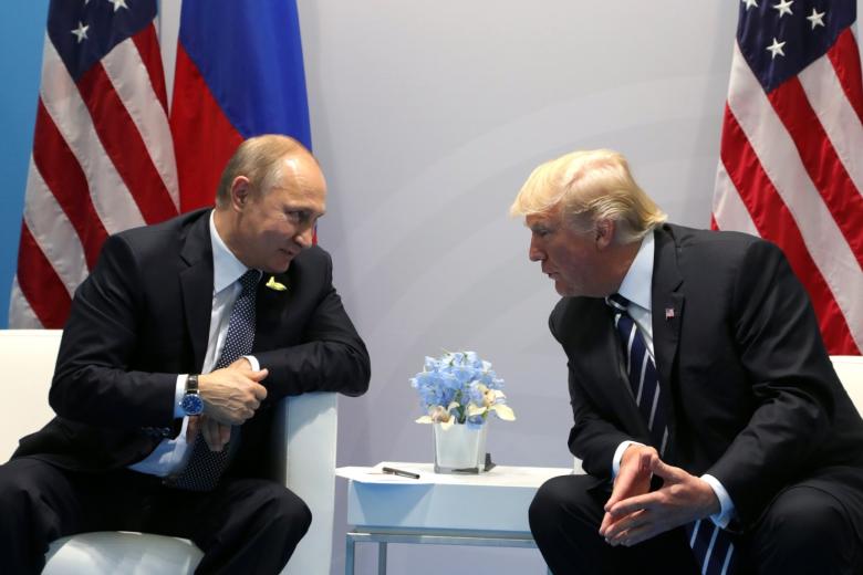 Владимир Путин, Дональд Трамп, 7 июля 2017 года
