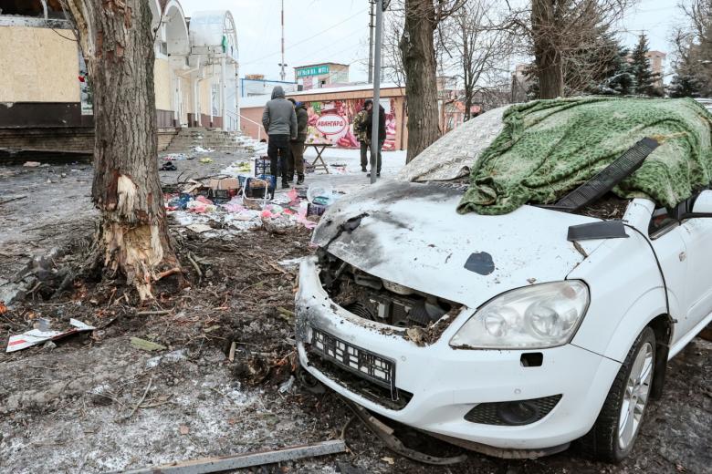 Последствия обстрела Донецка