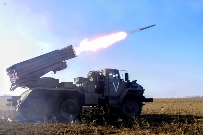 Реактивная система залпового огня «Град» в зоне проведения СВО
