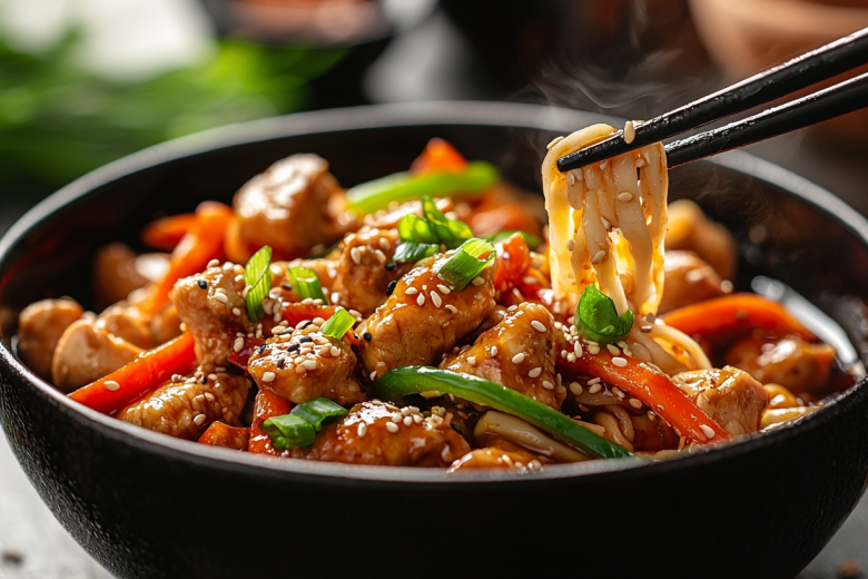 Как приготовить лапшу удон с курицей и овощами: простой рецепт