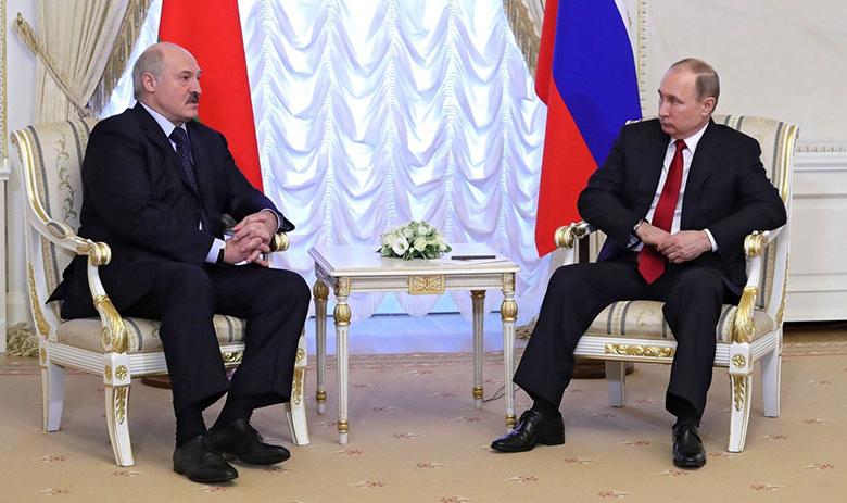 Президент Белоруссии Александр Лукашенко и президент РФ Владимир Путин