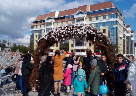 Установленный на День города слон из яблок разгромлен в Ставрополе