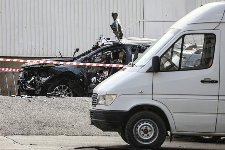 На месте взрыва автомобиля в Севастополе