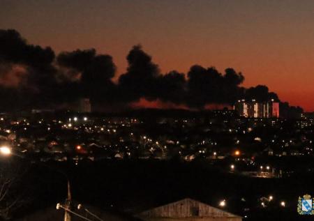 Появилось видео атаки дрона на аэродром под Курском