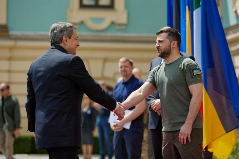 Премьер-министр Италии Марио Драги и Владимир Зеленский
