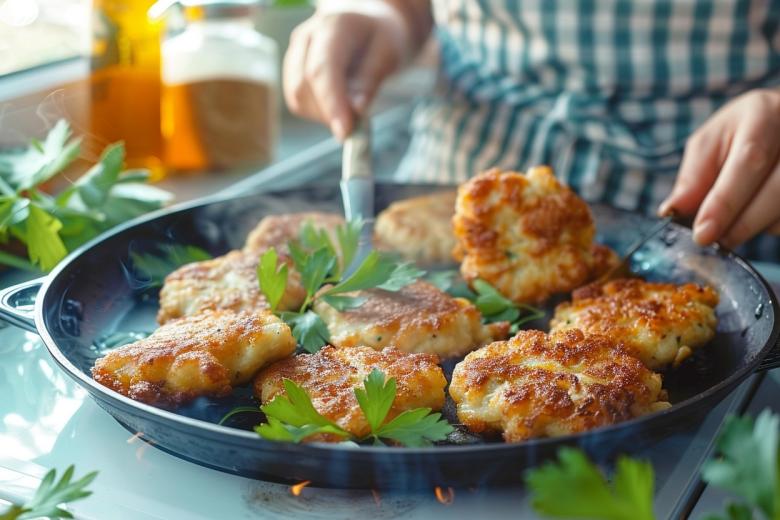 Диетические оладьи из курицы