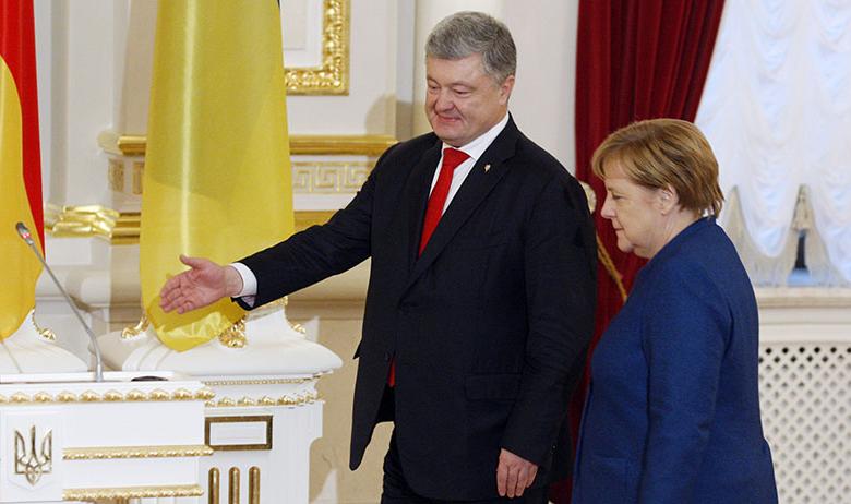 Президент Украины Пётр Порошенко и канцлер Германии Ангела Меркель