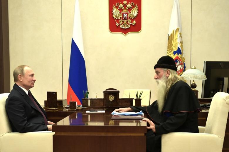 Владимир Путин и митрополит Корнилий