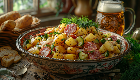 Немецкий картофельный салат с салями! Обалдеть какая вкуснятина на ужин!