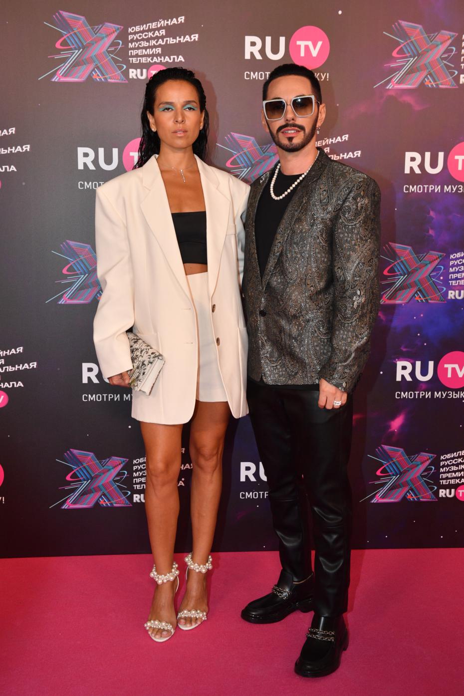 Тимур Родригез с супругой Анной на X церемонии вручения премии Russian Music Awards канала RU.TV, 2021 год