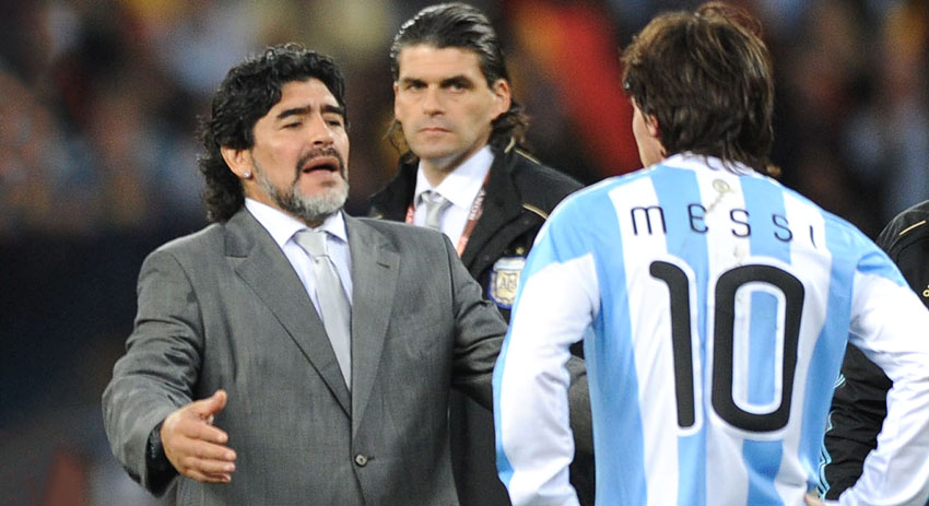 Два величайших аргентинца — Диего Марадона и Лионель Месси