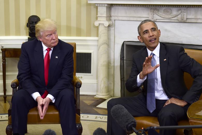 Дональд Трамп и Барак Обама