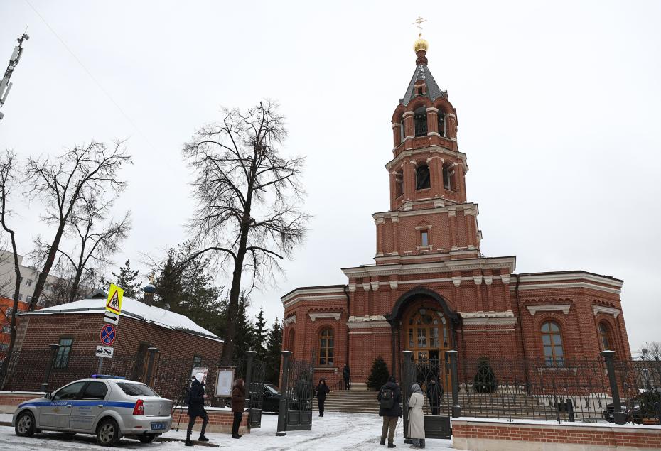 Храм Святителя Николая на Трех Горах, в котором проходило отпевание актрисы Евгении Добровольской