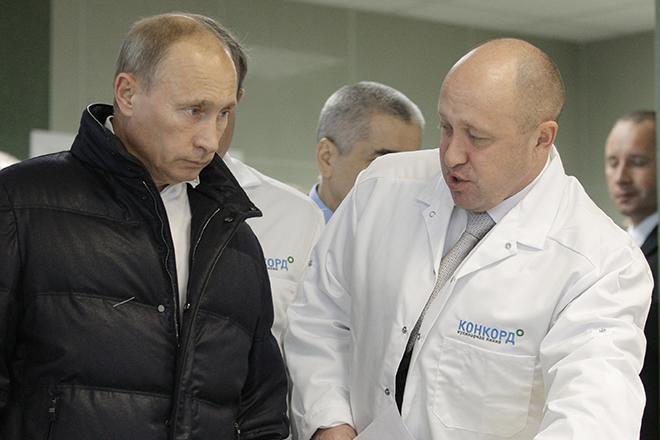 Владимир Путин и Евгений Пригожин
