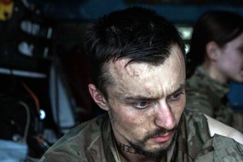 Солдат ВСУ в зоне боевых действий