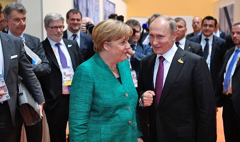 Канцлер Германии Ангела Меркель и президент РФ Владимир Путин