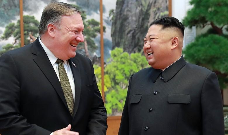 Госсекретарь США Майк Помпео и лидер КНДР Ким Чен Ын
