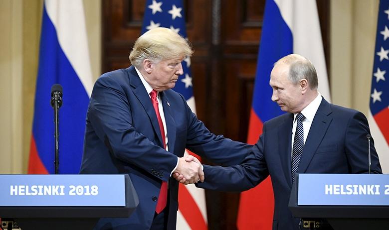 Президенты России и США Владимир Путин и Дональд Трамп