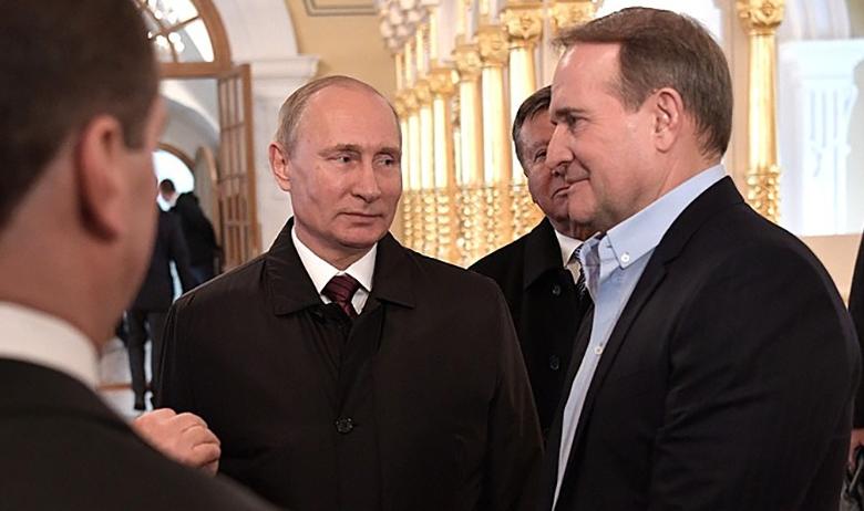 Президент РФ Владимир Путин и лидер движения "Украинский выбор — Право народа" Виктор Медведчук