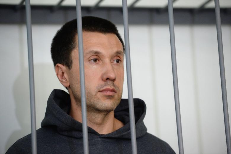Бывший министр по управлению государственным имуществом Свердловской области (МУГИСО) Алексей Пьянков, задержанный по делу о взятках, на судебном заседании в Ленинском районном суде города Екатеринбурга