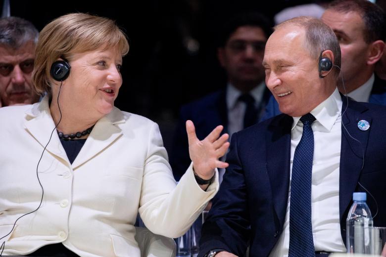 Ангела Меркель и Владимир Путин