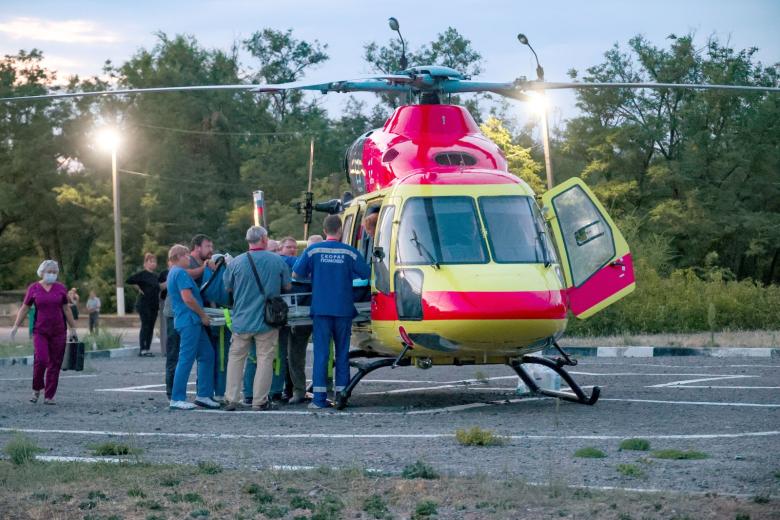Транспортировка пострадавшего в исправительной колонии строгого режима № 19