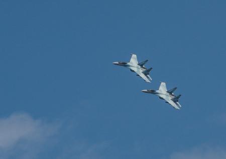 Появилось видео перехвата бомбардировщика США российскими истребителями