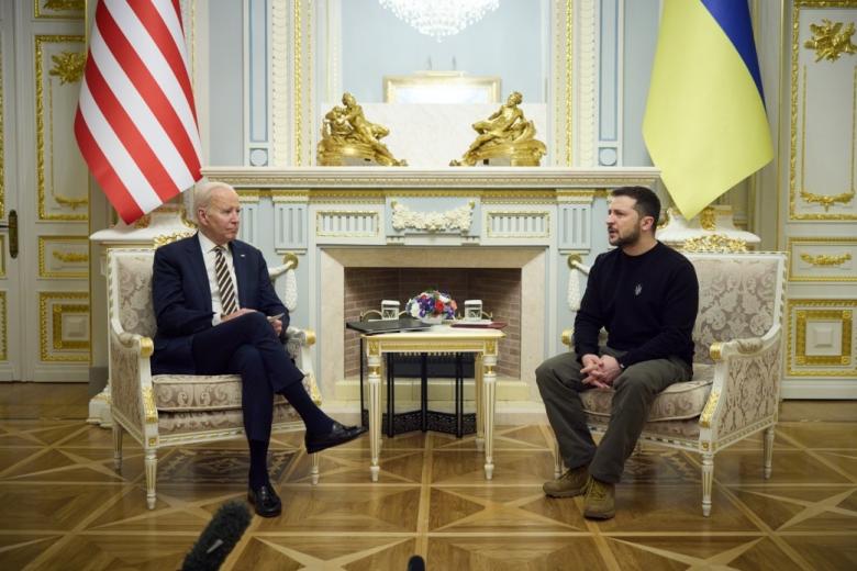 Президент Украины Владимир Зеленский и президент США Джо Байден