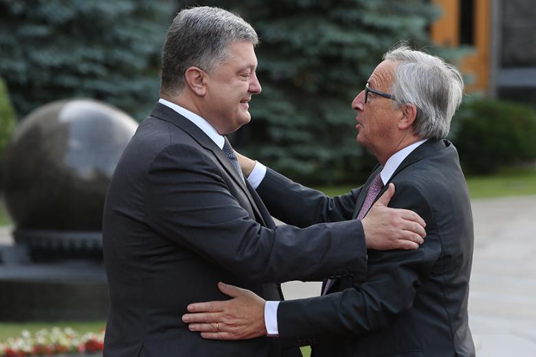 Президент Украины Пётр Порошенко и председатель Еврокомиссии Жан-Клод Юнкер 