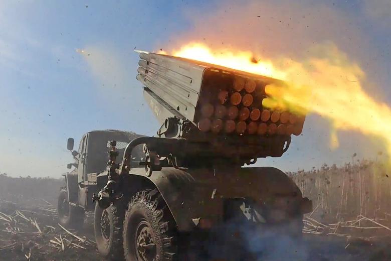 Боевая работа расчетов РСЗО Град