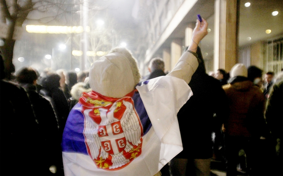 Протесты в Белграде