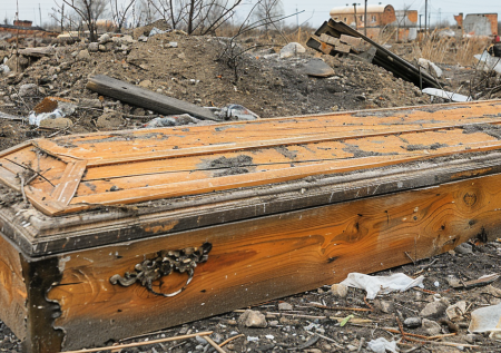В Новосибирской области объяснили появление гробов на мусорной свалке 