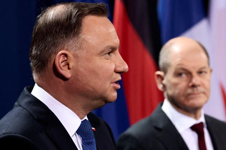 Канцлер Германии Олаф Шольц и президент Польши Анджей Дуда