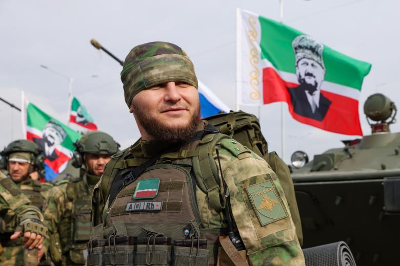 Бойцы полка полиции специального назначения имени Ахмата-Хаджи Кадырова