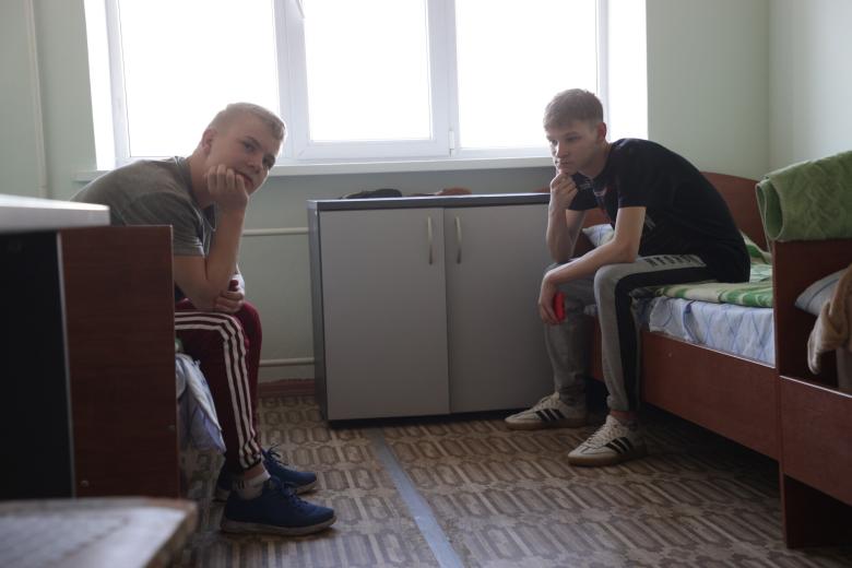 Пункт временного размещения для украинских детей из интерната из Донбасса