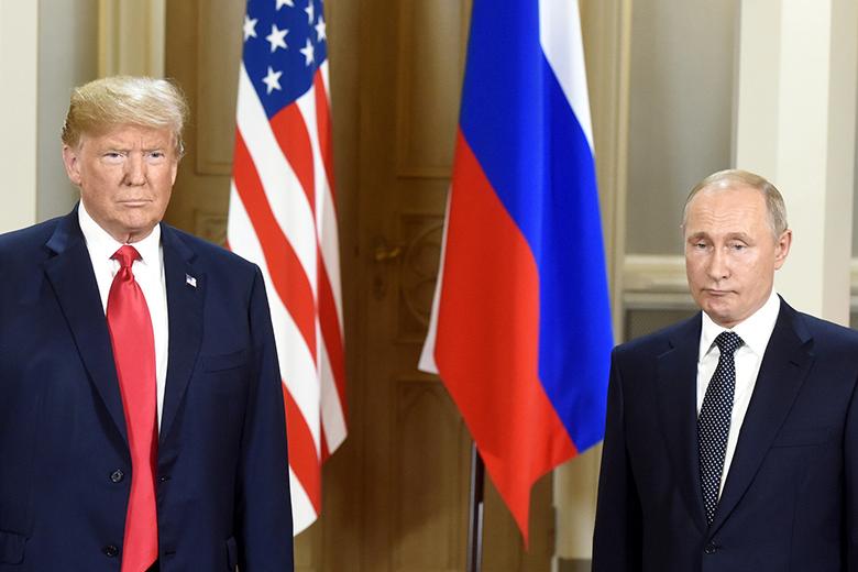 Президенты США и РФ Дональд Трамп и Владимир Путин 