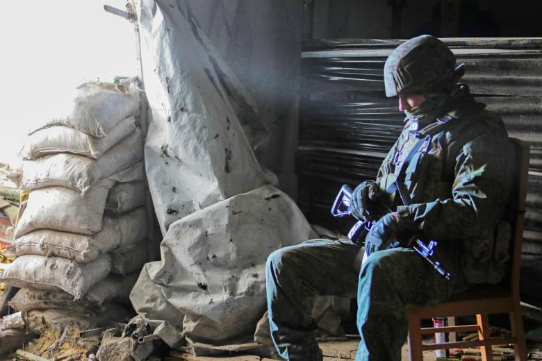 Военнослужащий ВС РФ в зоне проведения СВО