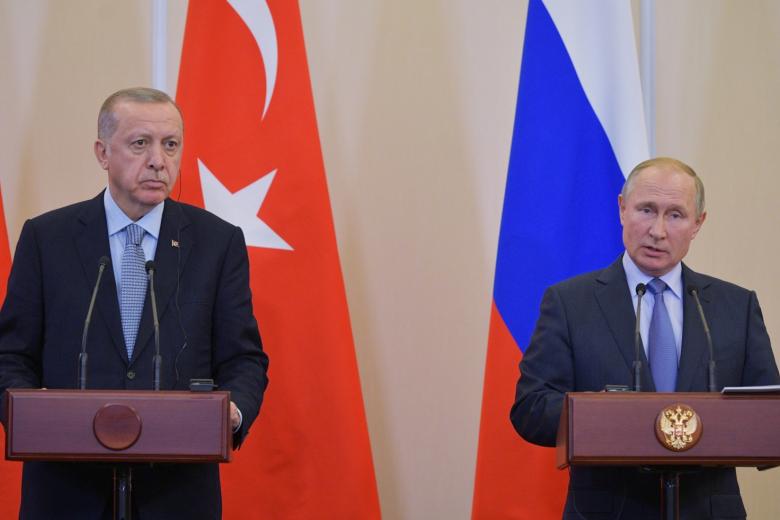 Реджеп Тайип Эрдоган и Владимир Путин