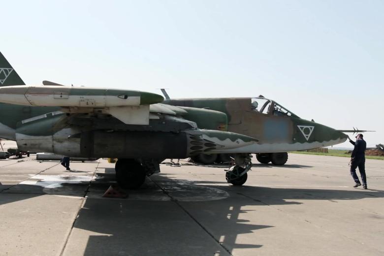 Штурмовик Су-25СМ ВКС России в зоне специальной военной операции