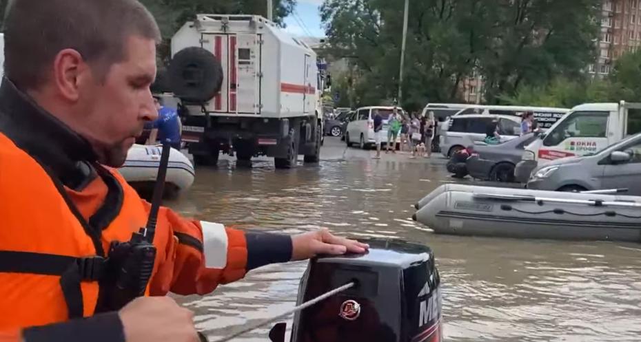 Последствия подтопления в Уссурийске в результате образования прорана на дамбе