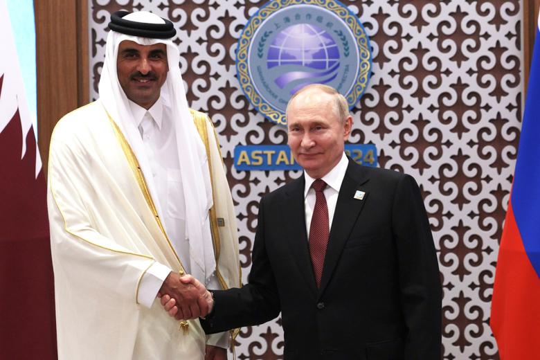 Владимир Путин и Тамим ибн Хамада Аль Тани