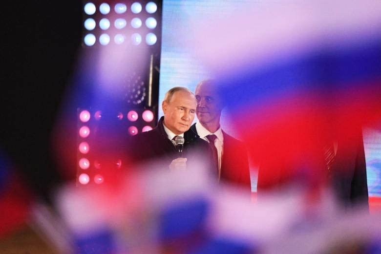 Президент РФ Владимир Путин на митинге-концерте в поддержку присоединения к России ЛНР, ДНР, Херсонской и Запорожской областей