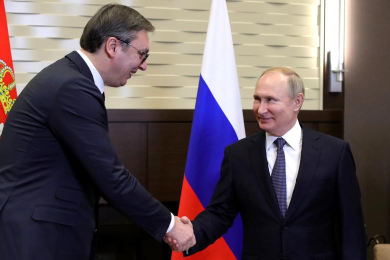 Александр Вучич и Владимир Путин