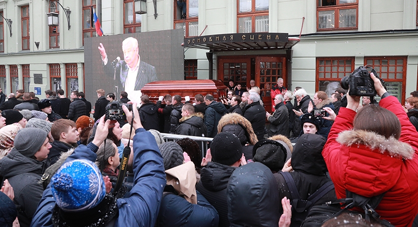 Церемония прощания с актёром и режиссёром Олегом Табаковым