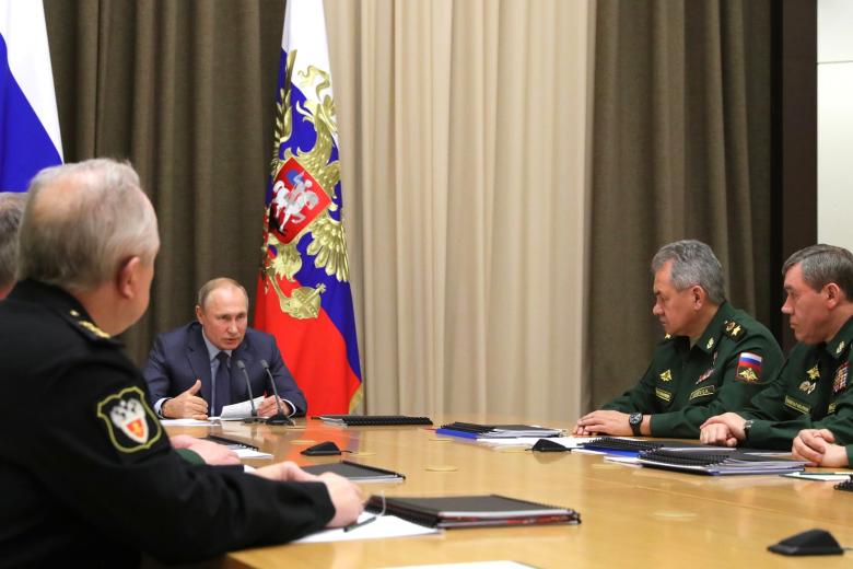 Владимир Путин, Сергей Шойгу и Валерий Герасимов