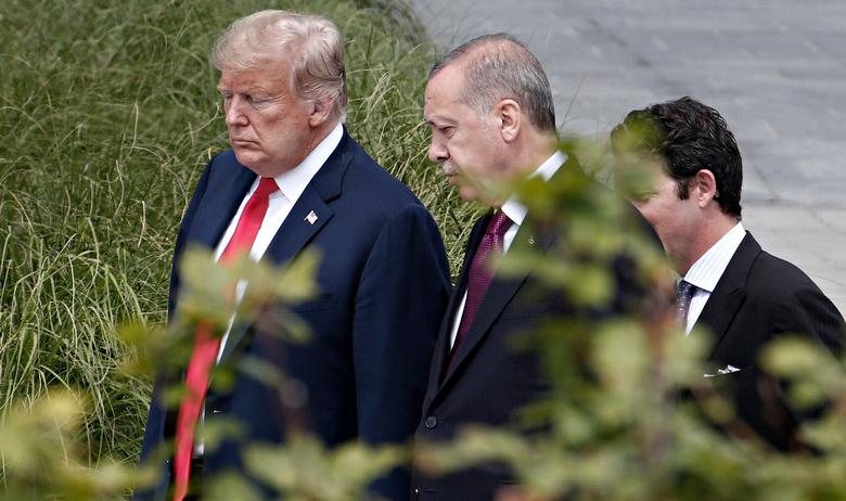 Президент США Дональд Трамп и турецкий лидер Реджеп Тайип Эрдоган