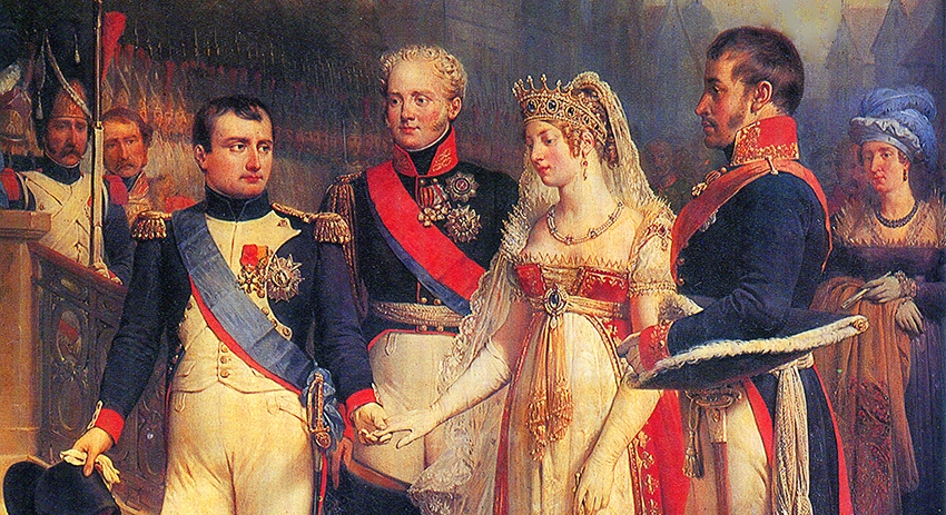 Тильзитское свидание. Наполеон I, Александр I, Луиза Прусская, Фридрих Вильгельм III