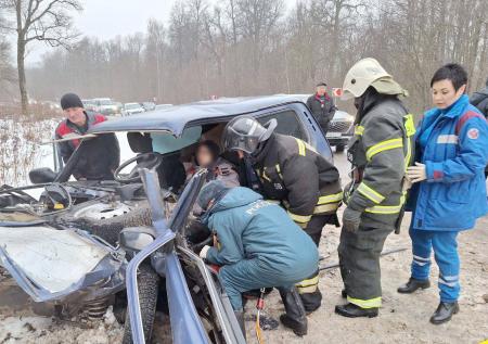 10 человек пострадали при столкновении легковушки и маршрутки под Тулой