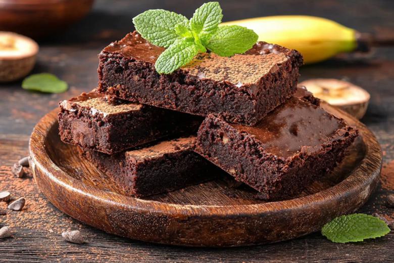ПП-брауни с бананом и какао