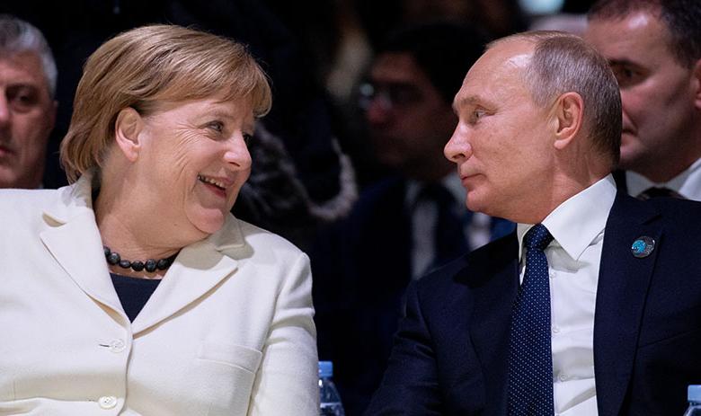 Канцлер Германии Ангела Меркель и президент РФ Владимир Путин
